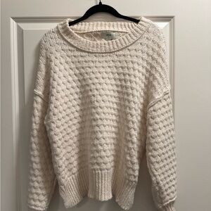 Aerie Cozy Cream Knit Sweater